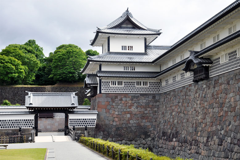 Kanazawa Castle Ruins Wall and Turret