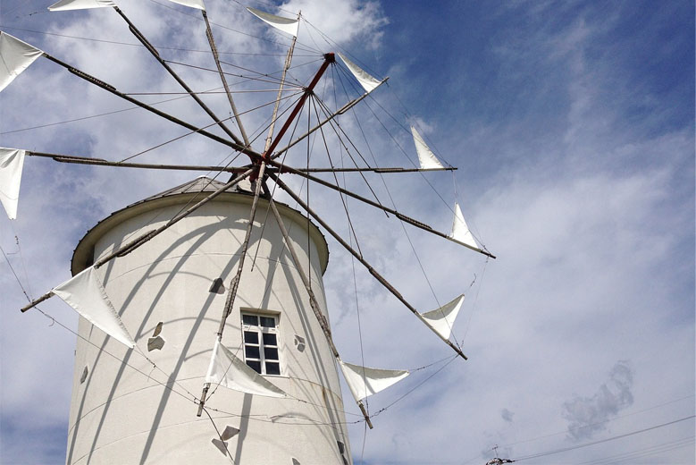 Shodoshima olive park Greek Windmill