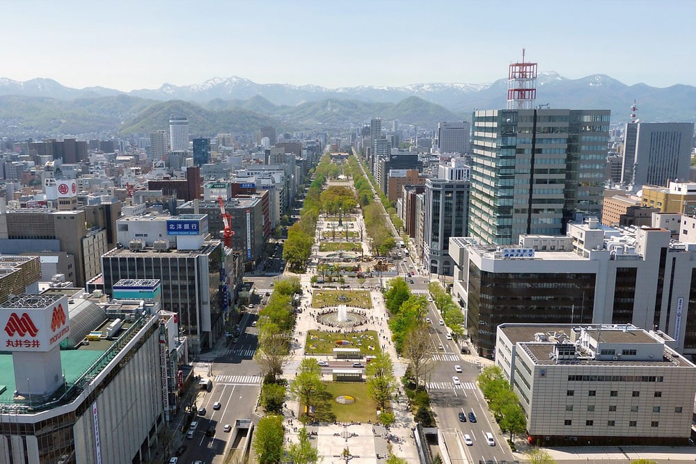 Odori Park from Sapporo TV Tower