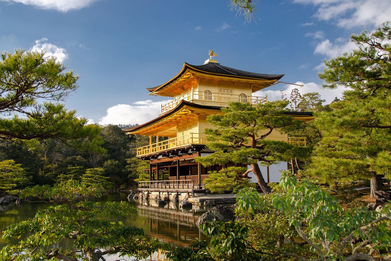 Kinkaku-ji temple, otherwise known as the Golden Temple in Kyoto prefecture